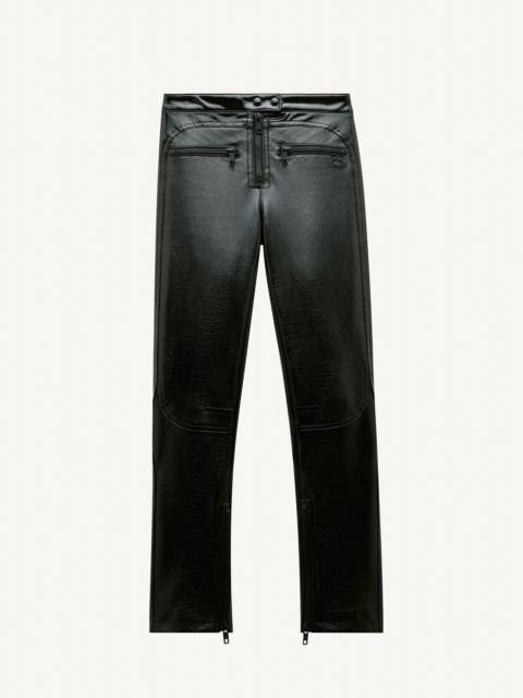 courrèges BIKER VINYL PANTS