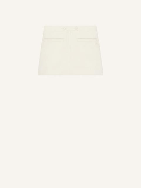 courrèges BI-MATERIAL TAILORED MINI SKIRT