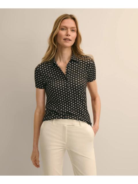 Brooks Brothers Jersey Dot-Print Polo Shirt