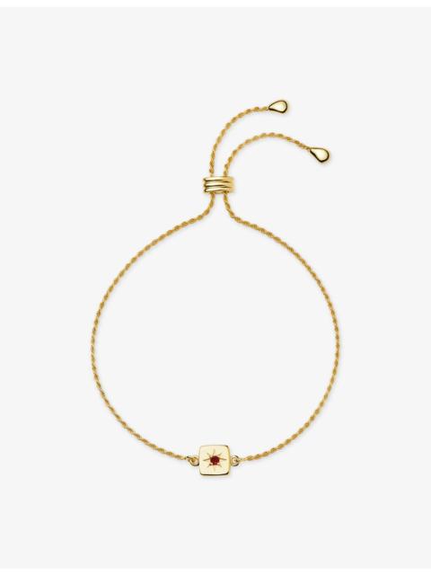 MISSOMA Birthstone 18ct Yellow Gold Vermeil and Citrine Slider Bracelet