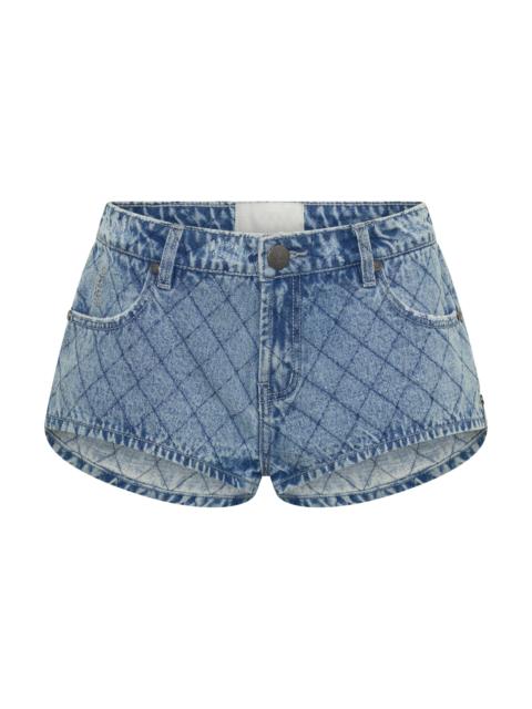 ONE TEASPOON Nomad Low Waist Micro Denim Mini Shorts - Harlequin Salty Dog