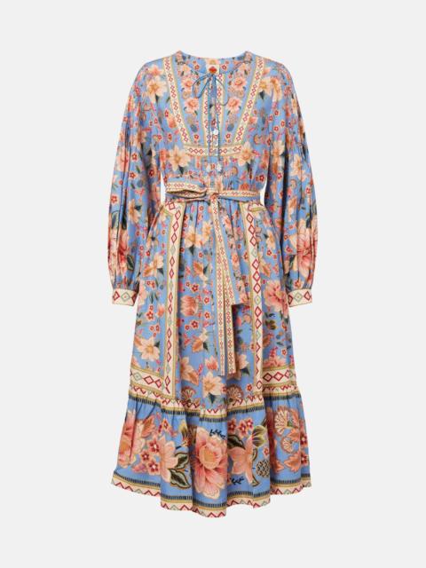 FARM RIO Superbloom Tapestry printed midi dress