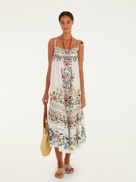 Off-White Stitched Garden Long Dress