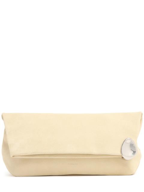 Jil Sander Jewel suede clutch