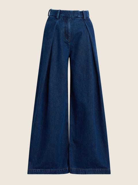 Favorite Daughter THE PETITE DENIM PLEATS FOR DAYS PANT