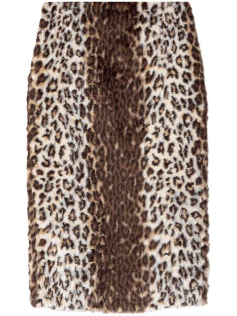 animal-print skirt