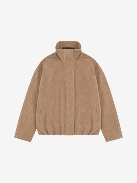 The Kooples BEIGE SUEDE LEATHER JACKET