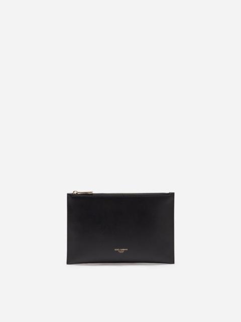 Dolce & Gabbana Large Monreale belt bag in calfskin with heat-stamped logo