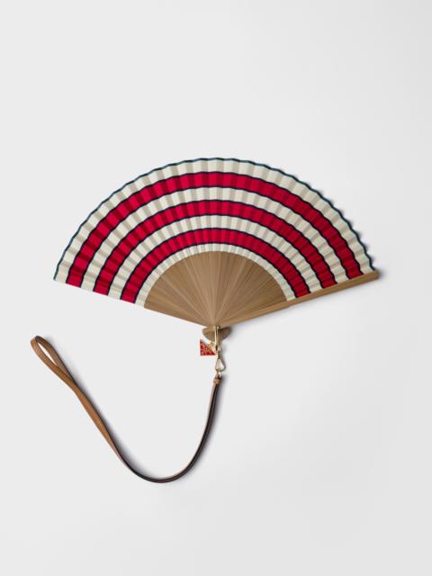 Prada Fan with leather strap