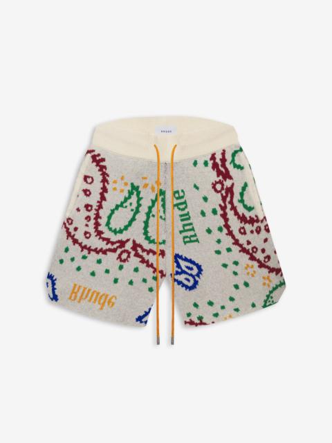 Rhude MULTI COLOR BANDANA SHORTS