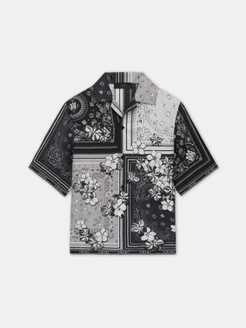 AMIRI BANDANA FLORAL BOWLING SHIRT