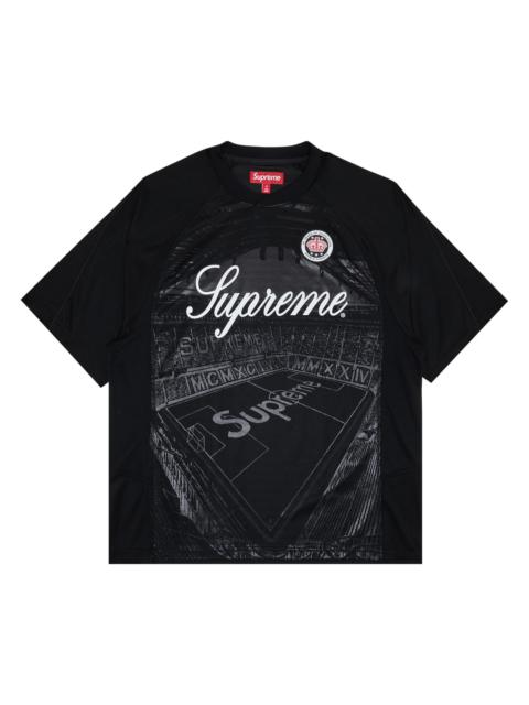 Supreme Supreme Jacquard Soccer Jersey 'Black' | REVERSIBLE