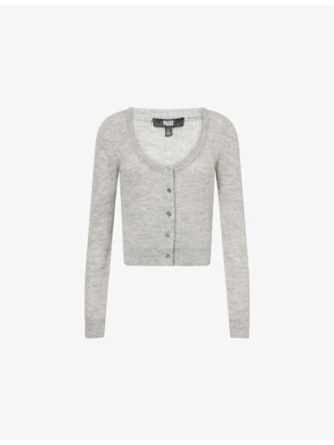 PAIGE Fortuna Scoop-Neck Wool-Blend Cardigan