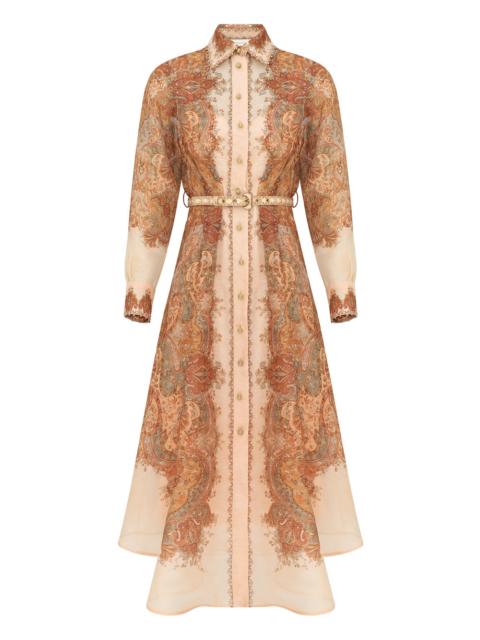 Zimmermann MOMENTUM MIDI SHIRT DRESS