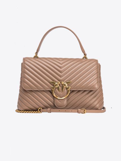 PINKO BIG LADY LOVE BAG PUFF CHEVRON