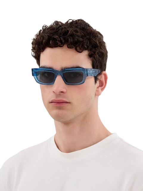 GUCCI Men's Miami 52MM Rectangular Sunglasses - Light Blue Black