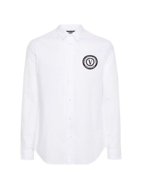 V-Emblem cotton shirt