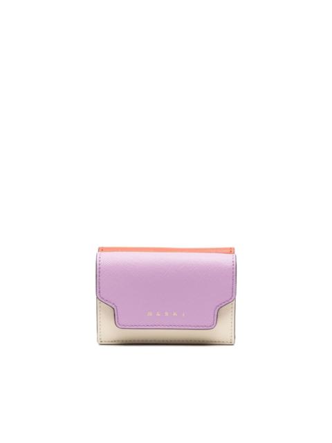 Marni logo-plaque leather purse