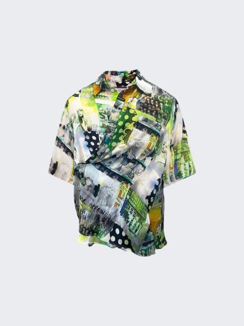 Martine Rose Boxy Wrap Short Sleeve Shirt Green Wigz