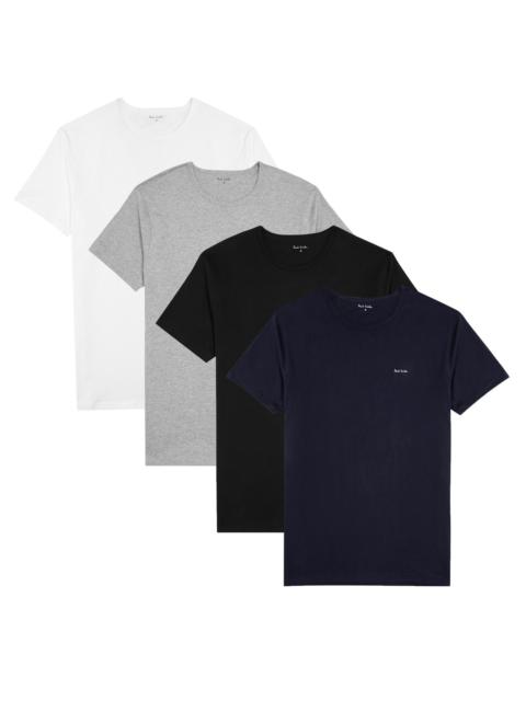 Logo-print cotton T-shirt - set of five
