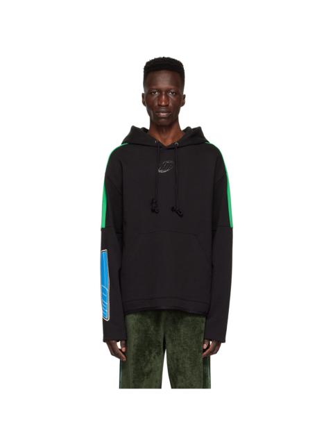 We11done Black Cotton Hoodie