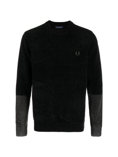 Fred Perry logo-embroidered panelled jumper