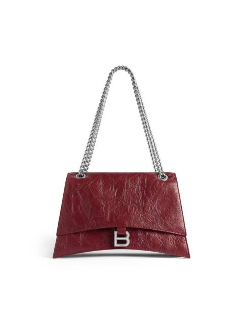 BALENCIAGA Women's Crush Medium Chain Bag  in Dark Red
