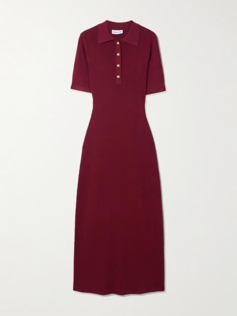 REBECCA VALLANCE Reagan Ribbed Jersey Midi Dress