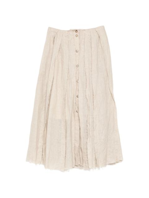Forme D'Expression raw-edged pleated skirt
