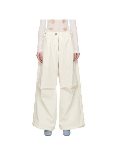 Dion Lee White Zip Trousers