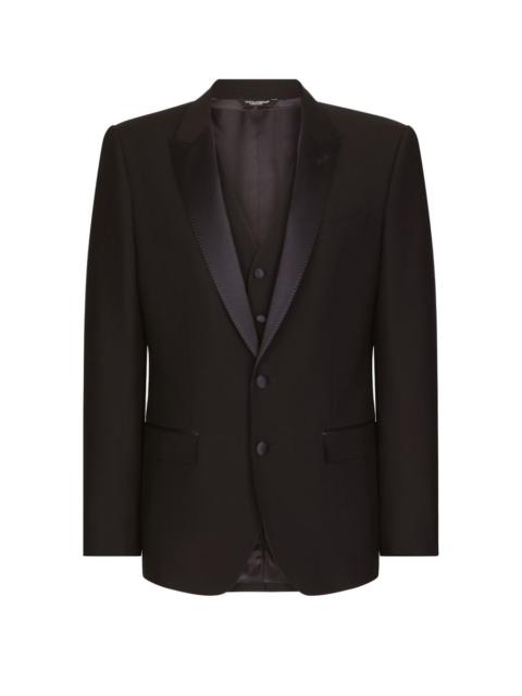 Single-breasted wool Martini-fit tuxedo suit