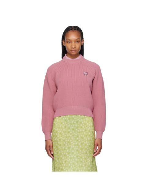 Maison Kitsuné Pink Bold Fox Head Sweater
