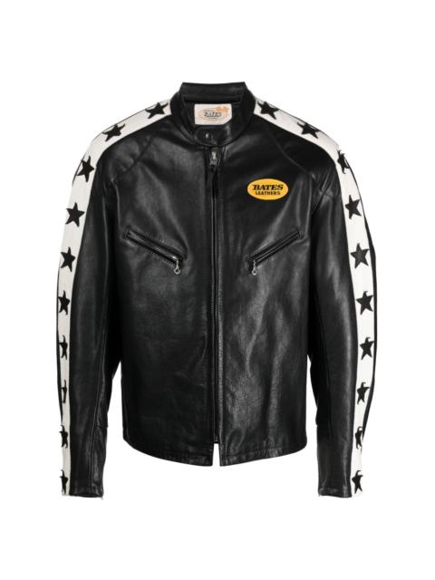 Vanson star-patch leather jacket