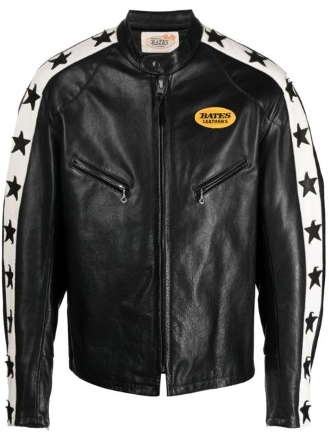 Vanson star-patch leather jacket