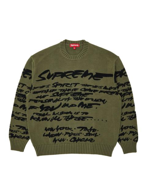 Supreme Supreme Gonz Poems Sweater 'Olive' | REVERSIBLE