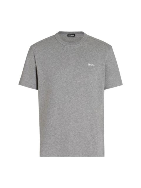 ZEGNA logo-embroidered cotton T-shirt