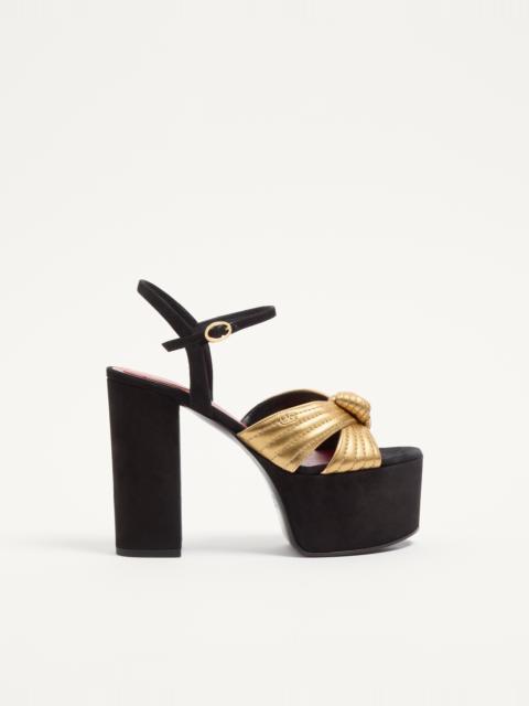 Valentino CRASHER PLATFORM SANDAL IN SUEDE 125MM