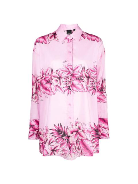 floral-print cotton shirt