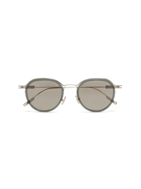 ZEGNA round-frame metal sunglasses