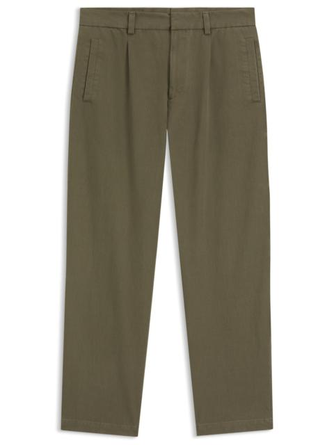 HUGO MODERN-FIT TROUSERS IN COTTON-BLEND TWILL