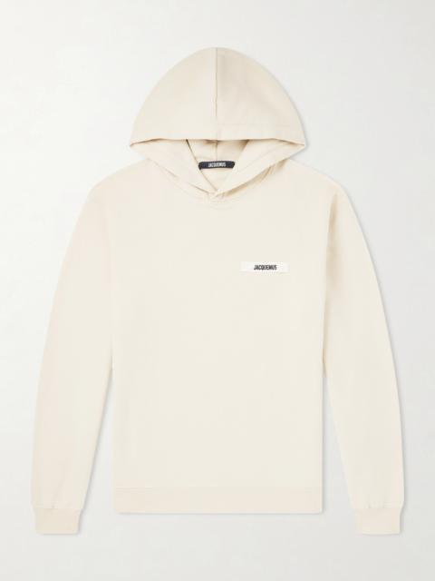 JACQUEMUS Logo-Appliquéd Cotton-Jersey Hoodie
