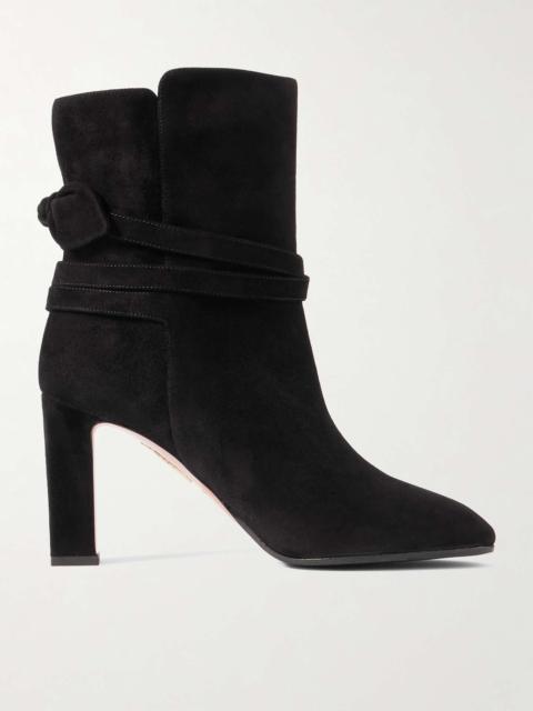 Very Bow Tie 85 suede ankle boots