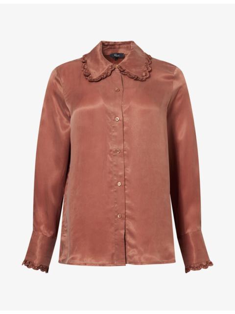 Rails Beatrix Embroidered-Trim Woven Shirt