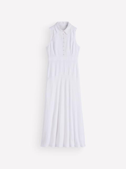 BODEN Erma Drop Waist Linen Dress-White