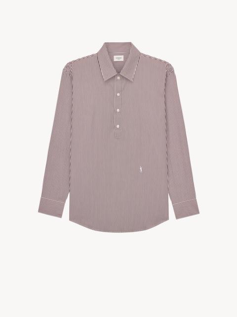 SAINT LAURENT CASSANDRE SHIRT IN STRIPED COTTON POPLIN