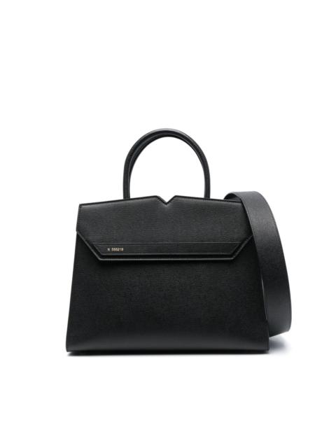 Valextra flap structured handbag