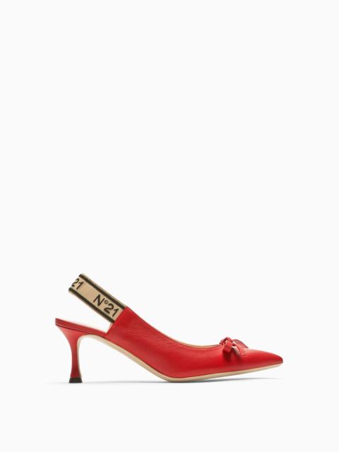 N°21 LEATHER SLINGBACK PUMPS