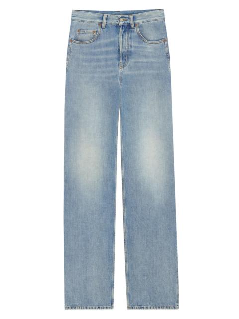 SAINT LAURENT Women's Neo 90's High-Rise Baggy Jeans - Dark Summer Blue