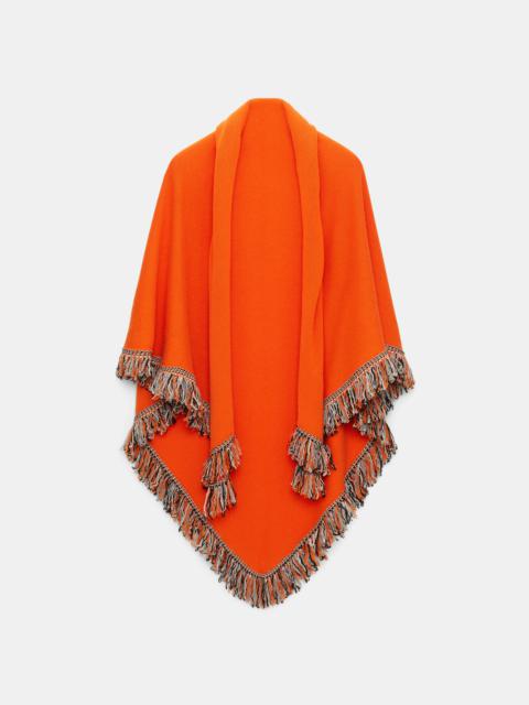 FRINGED COZYNESS poncho