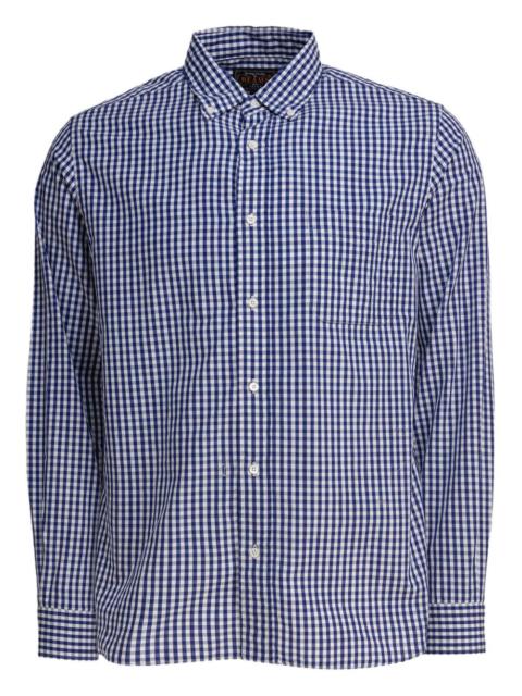 BEAMS PLUS gingham-check cotton shirt